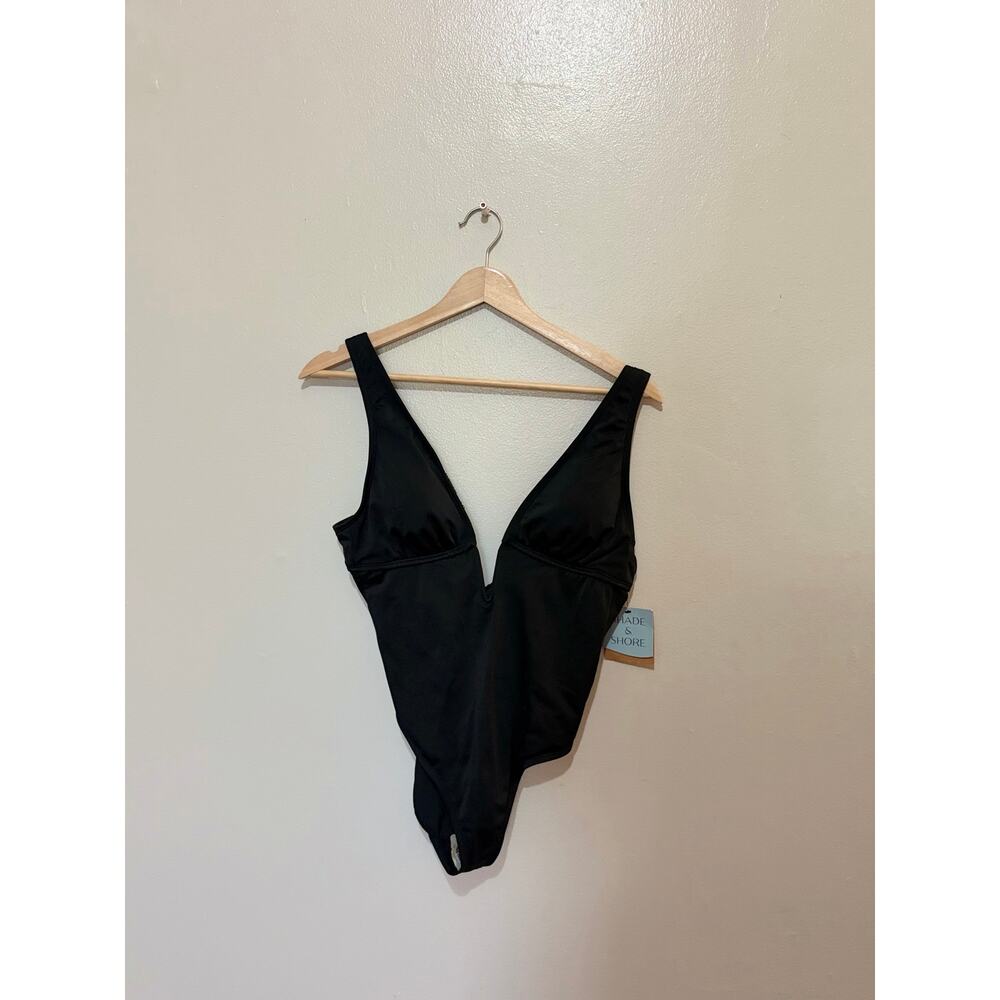 Black One Piece Swimsuit with Tie, Shade & Shore - Picture 4 of 10